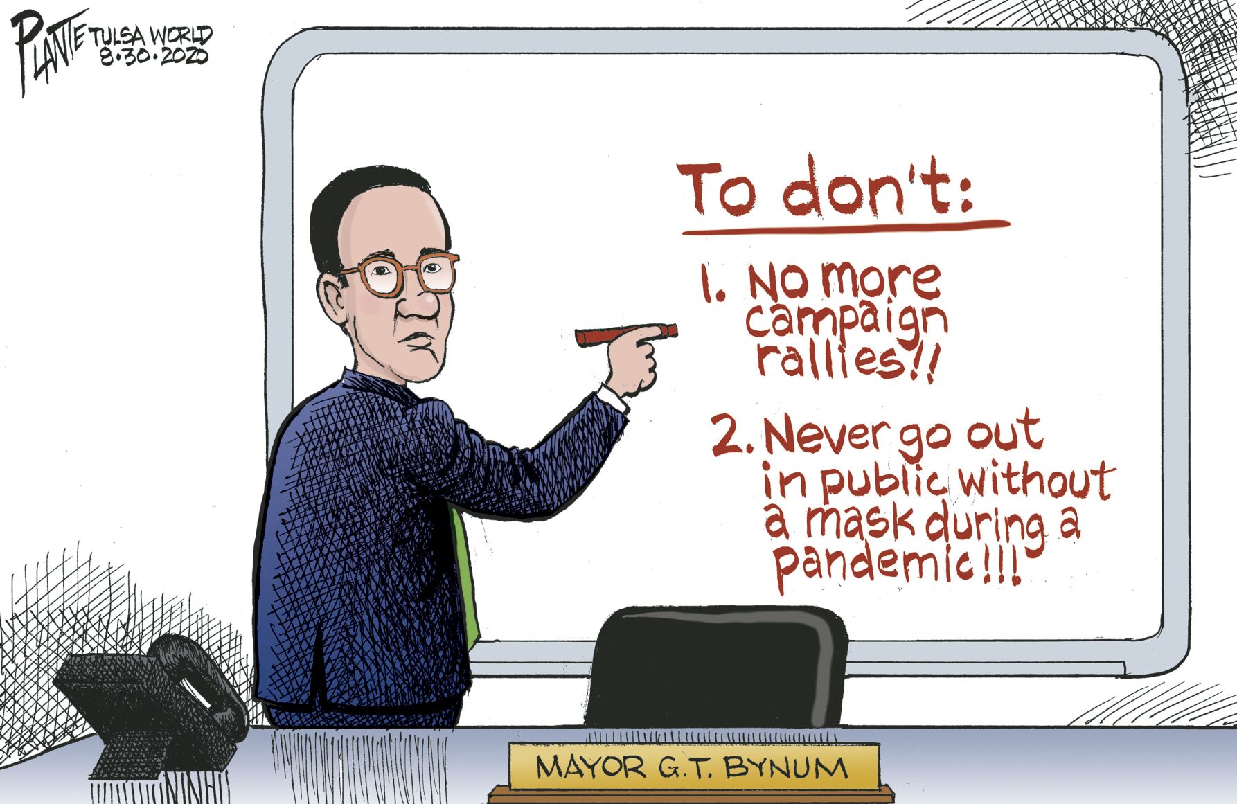 Bruce Plante Cartoon: G.T. prepares for a new term